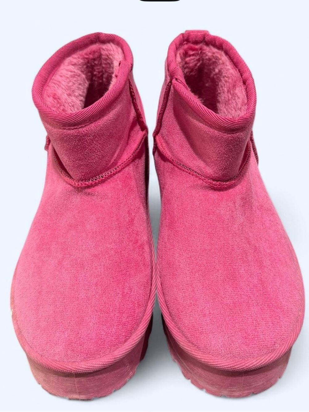Comfort Trendz Women's Hot Pink Plush Platform Boots